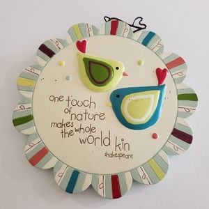 Decorative Patio Plaque "Nature"  Resin Sign Wall Art Unique Rare Vintage